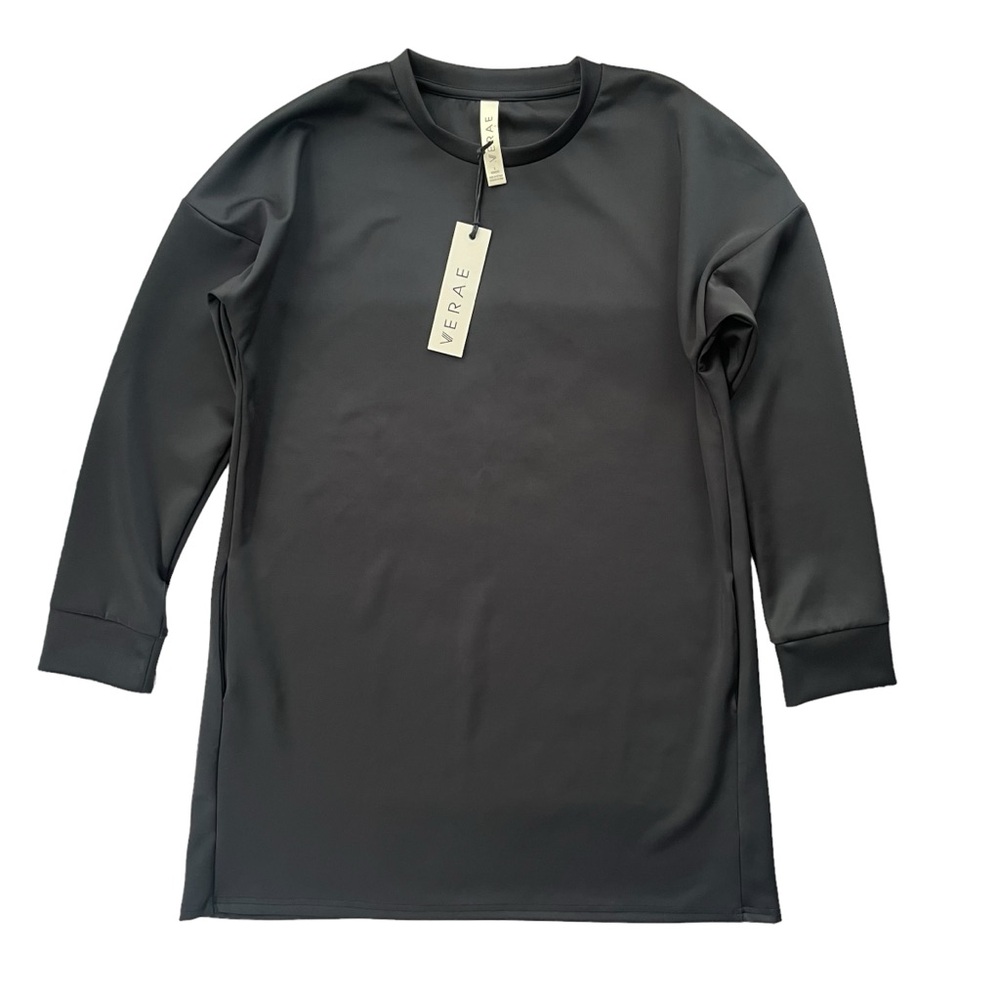 Verae Women’s Size Small Black Long Sleeve A-line, Scuba Knit Casual Priah Dress